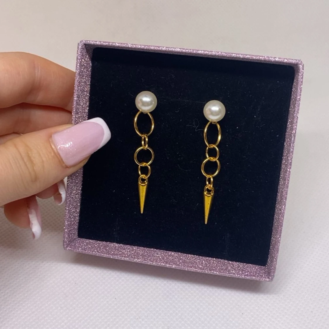 Pearl spike earrings⚡️🤍 - 2