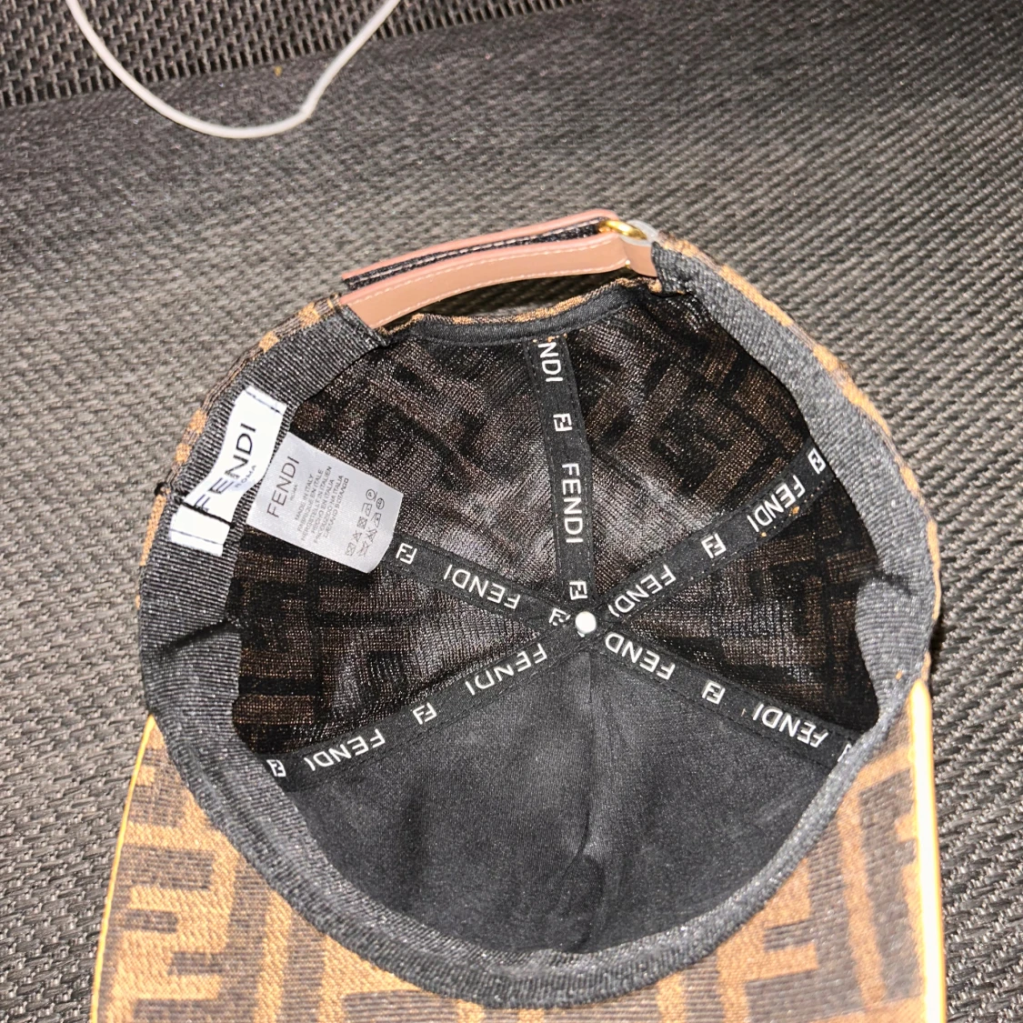 Fendi keps med FF-logga, brun - 2