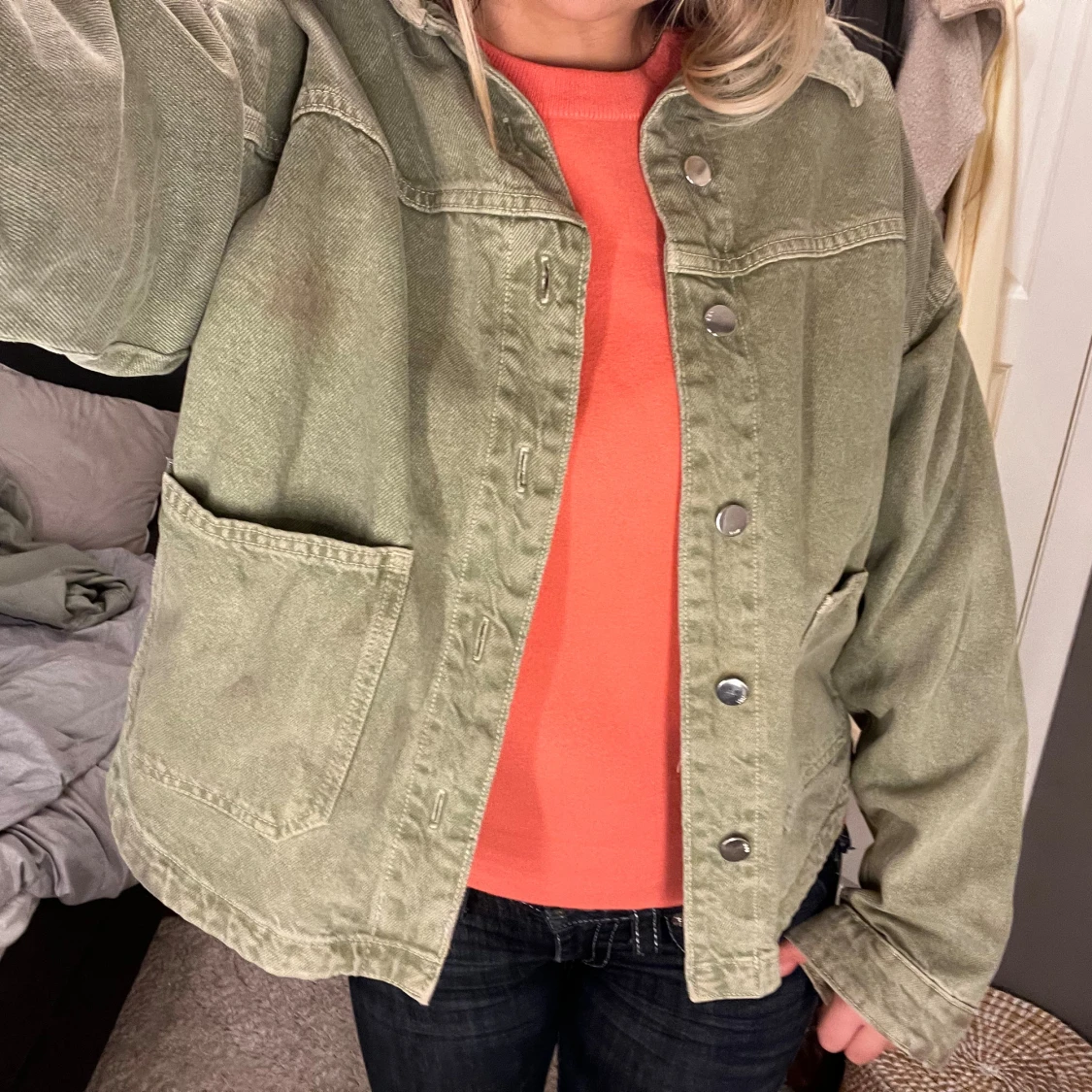 Grön jeansjacka Zara - 2