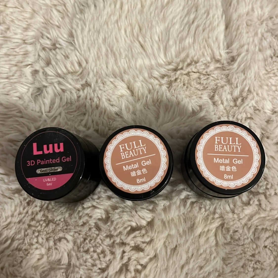 3-pack metallic gel för naglar