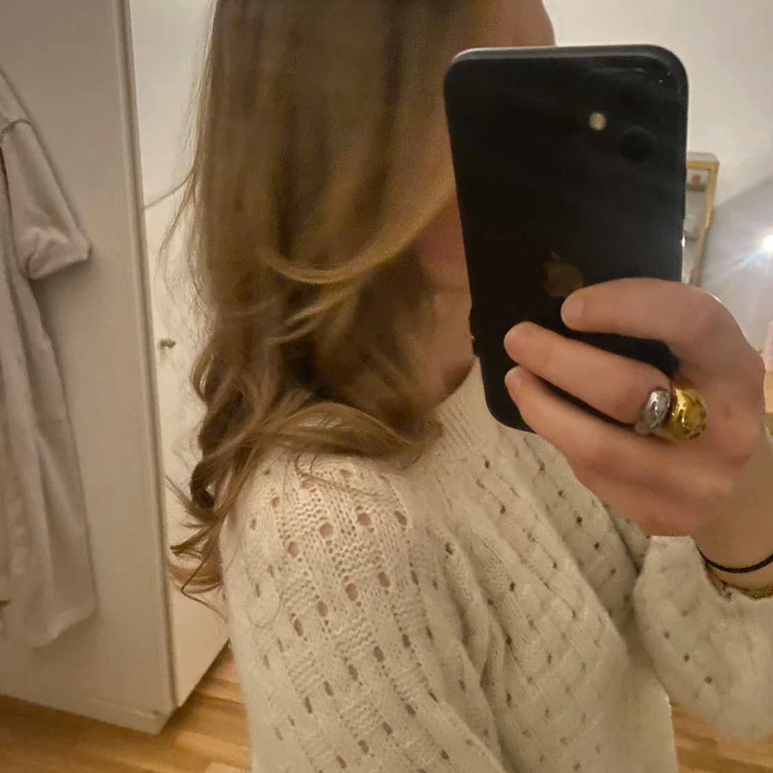 Vit stickad tröja från VILA XS - 1