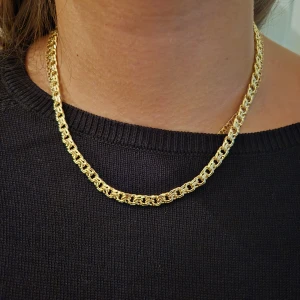 Guldhalsband från HIMO - Snyggt bismarck halsband med kraftig kedja från HIMO. Halsbandet har ett klassiskt och stilrent utseende.