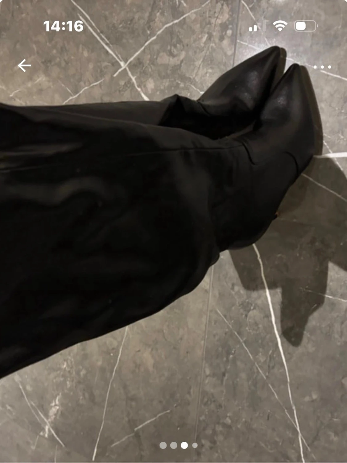 Svarta höga stövlar med klack - 3