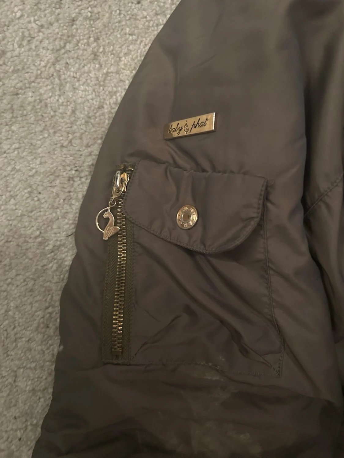 !!RESERVERAD!!! Brun pufferjacka från Baby Phat - 2