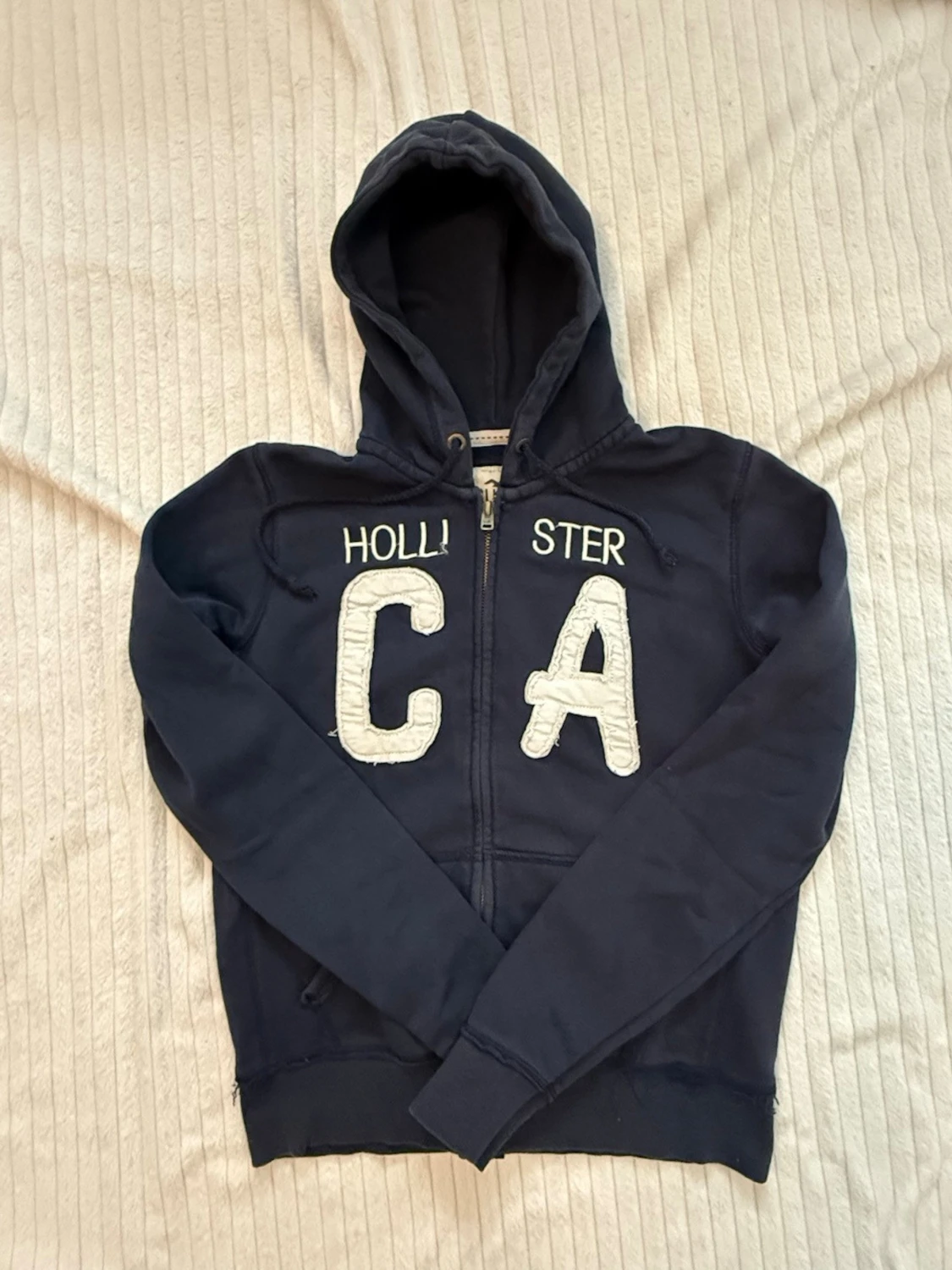 Hollister hoodie zip up vintage mörkblå - 3