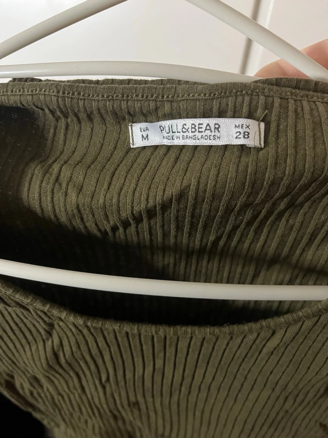 Olivgrön ribbad topp Pull&Bear - 2