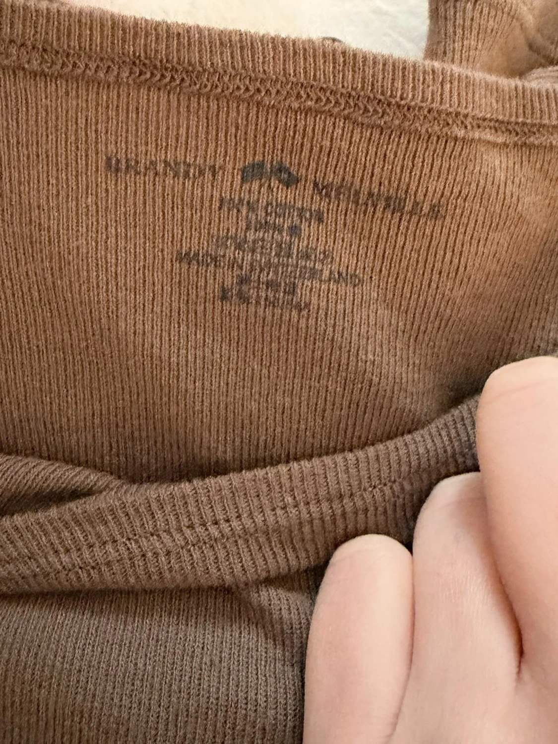 Brun långärmad topp  - 2