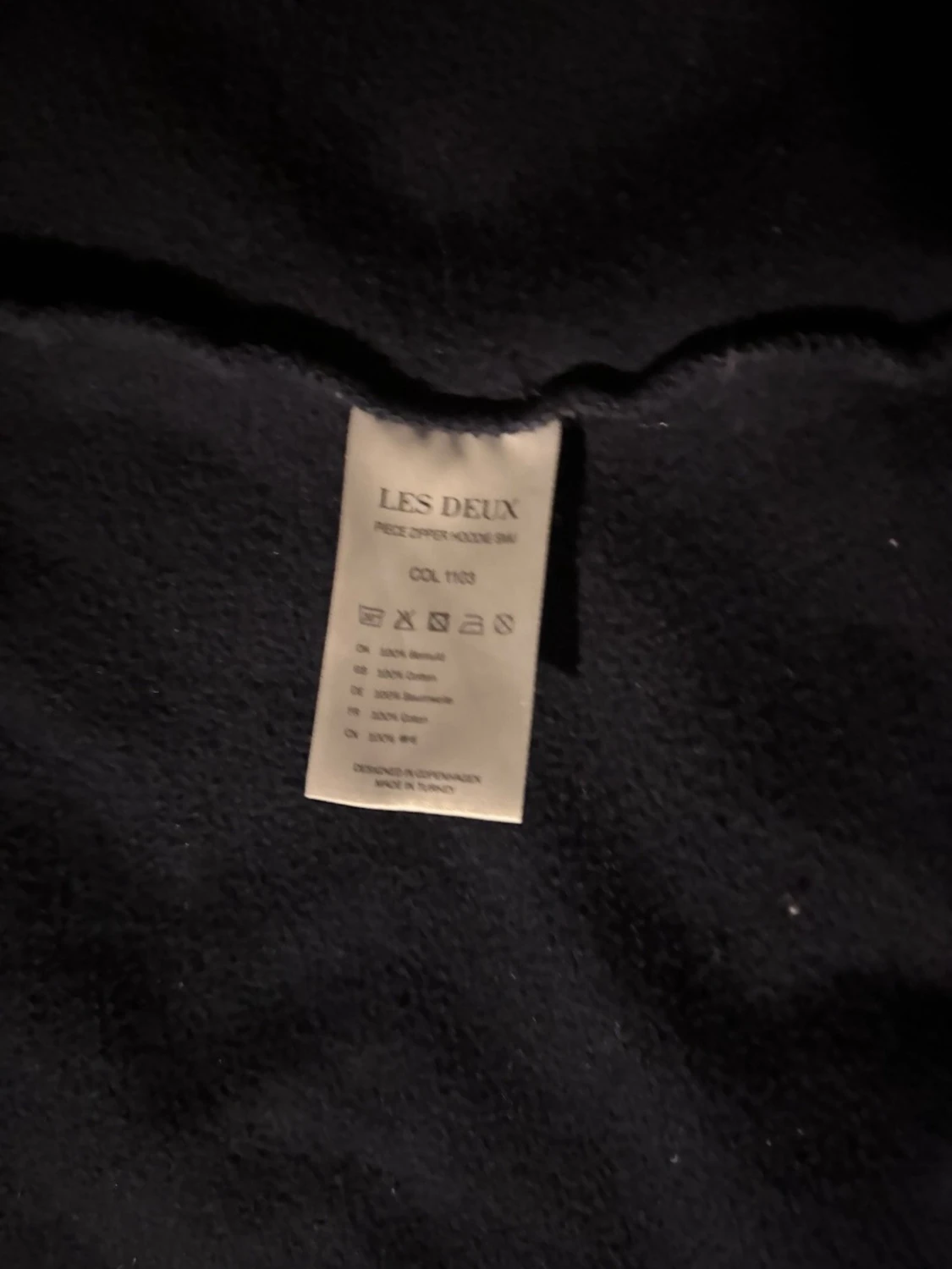 Navy Les Deux zip hoodie M - 3