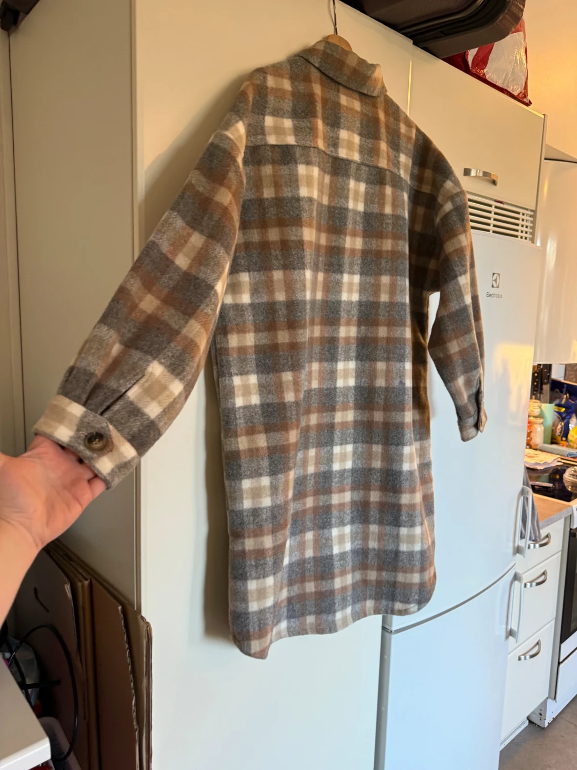 Rutig overshirt från Cream, L - 5