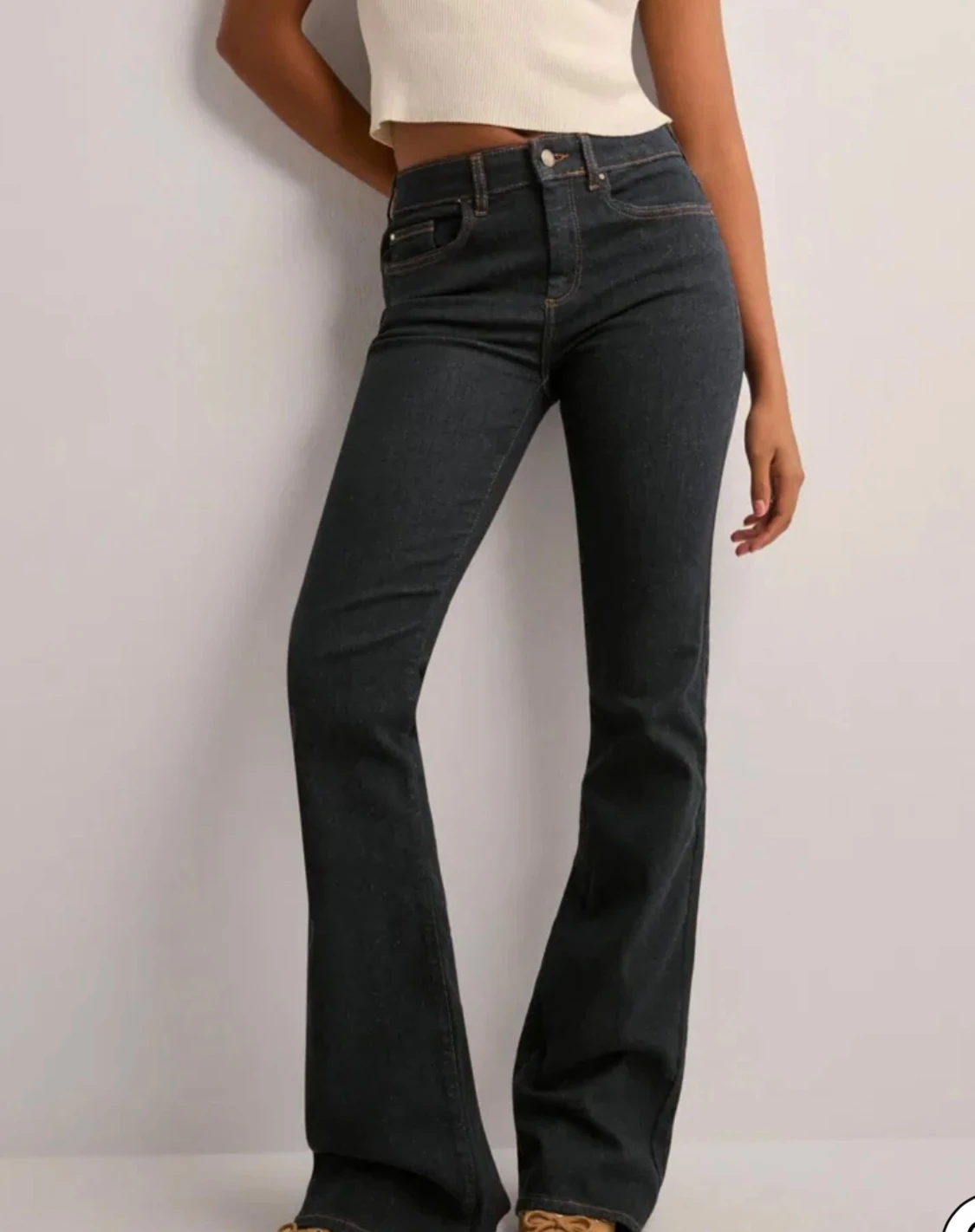 Mörkblå bootcut jeans från ONLY - 1