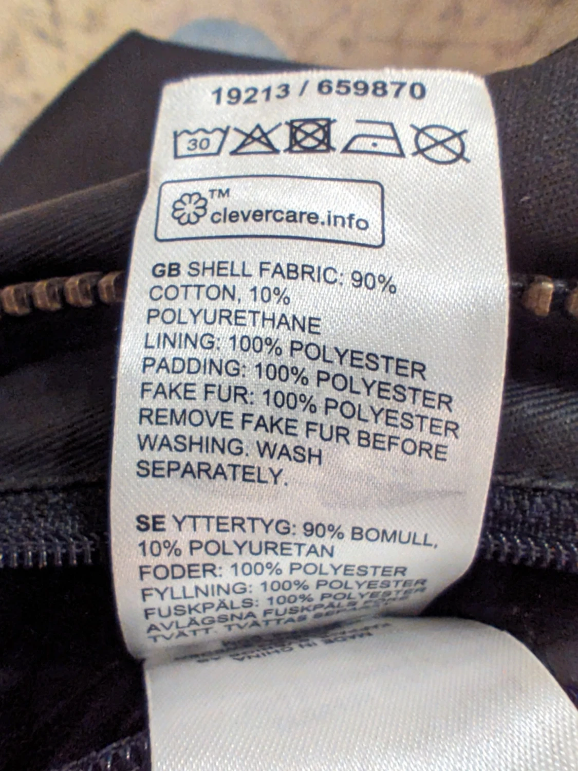 Vaxad bomull, jacka, slim M, svart, Hampton Republic - 3