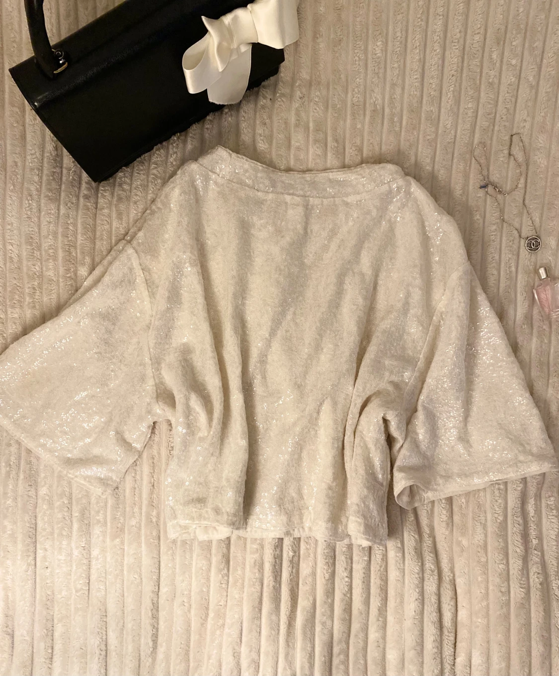 Vit paljett topp🤩 - 1