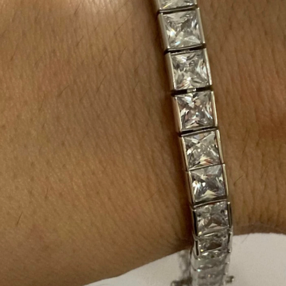 Silver925 armband med fyrkantiga stenar15carat 