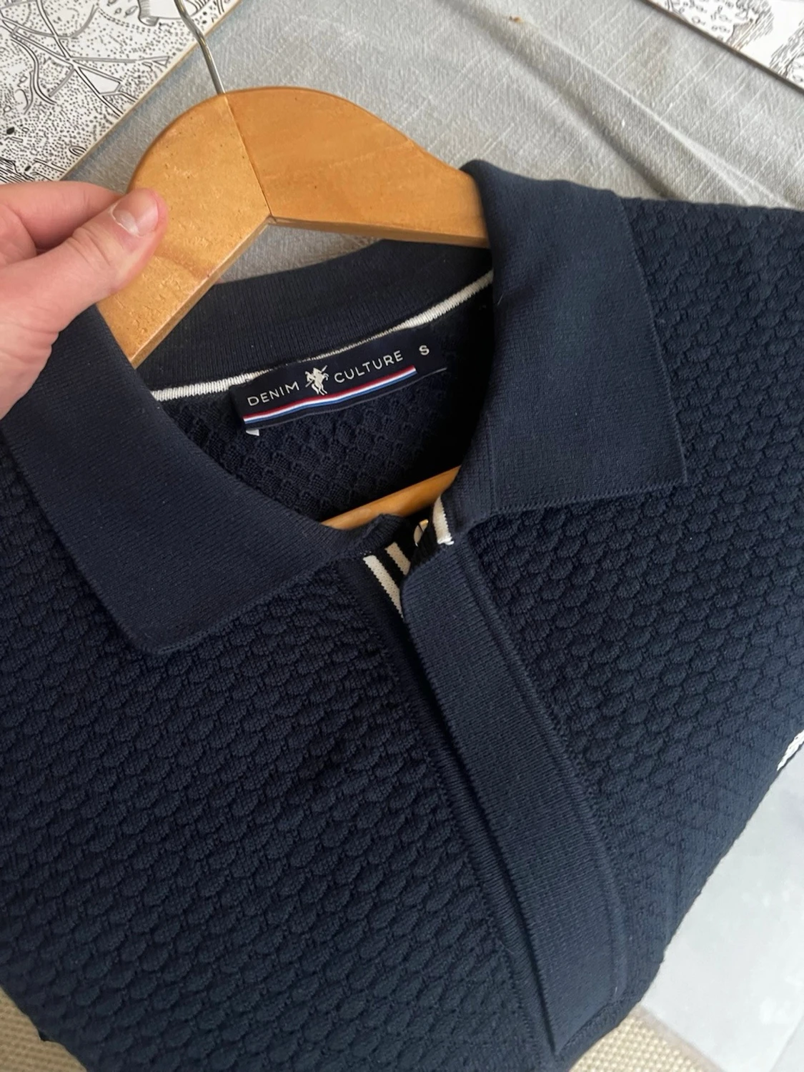 Denim Culture Tröja, S, Mörkblå, Mycket Bra Skick - 4