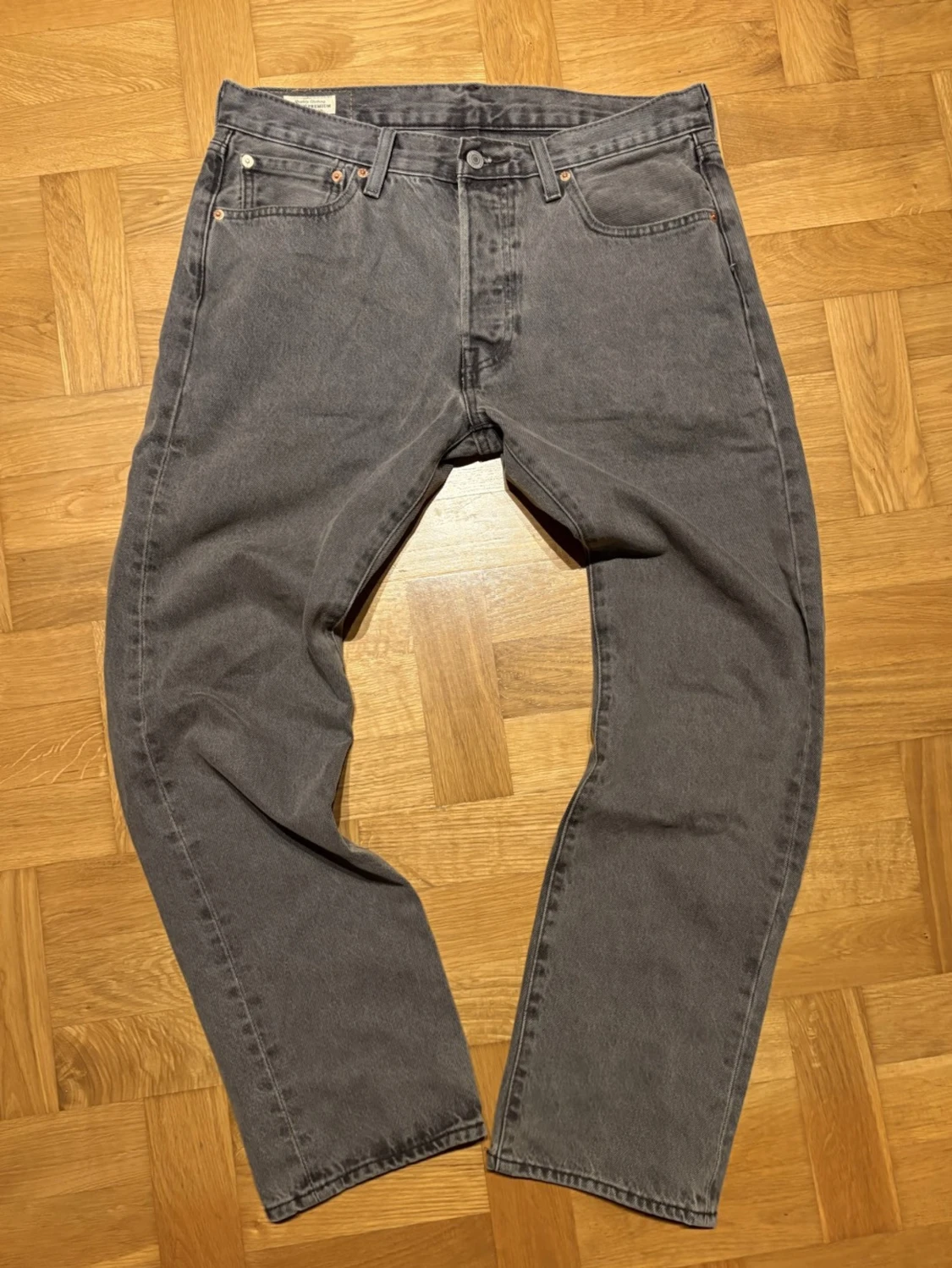 Levi's 501 grå jeans straight fit - 1