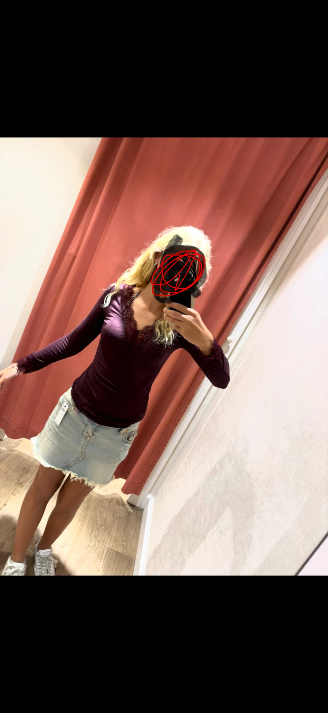 Vinröd långärmad topp från Intimissimi