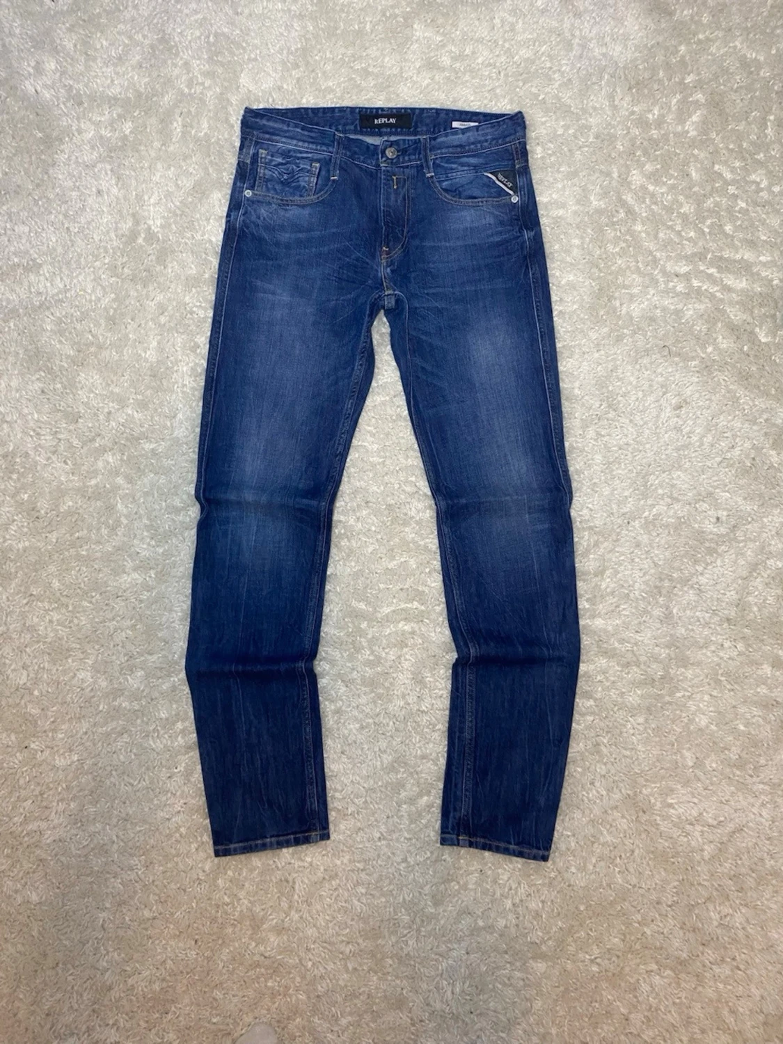 Mörkblå Replay Anbass jeans - 1
