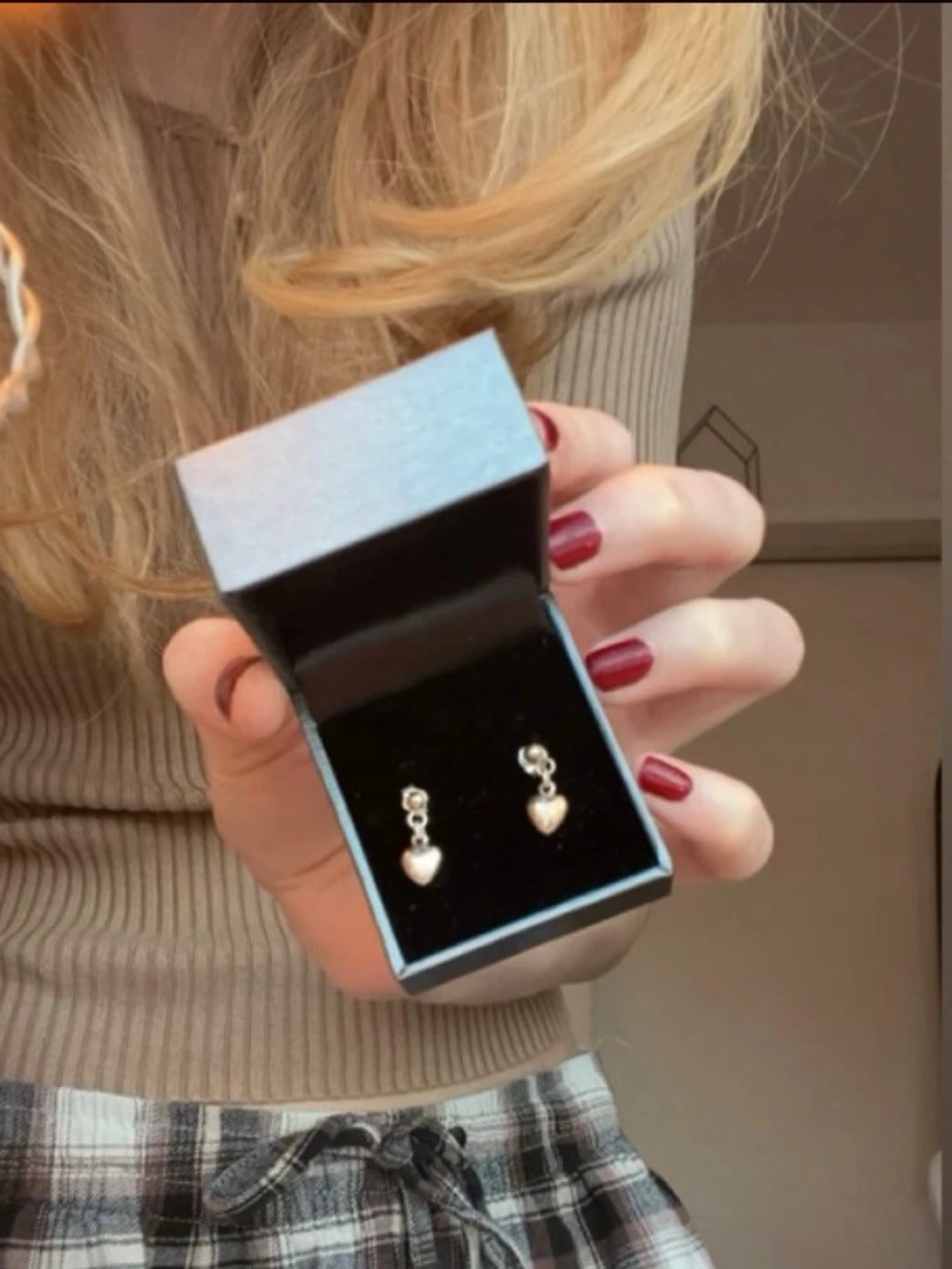  Vintage hjärtörhängen i sterling silver