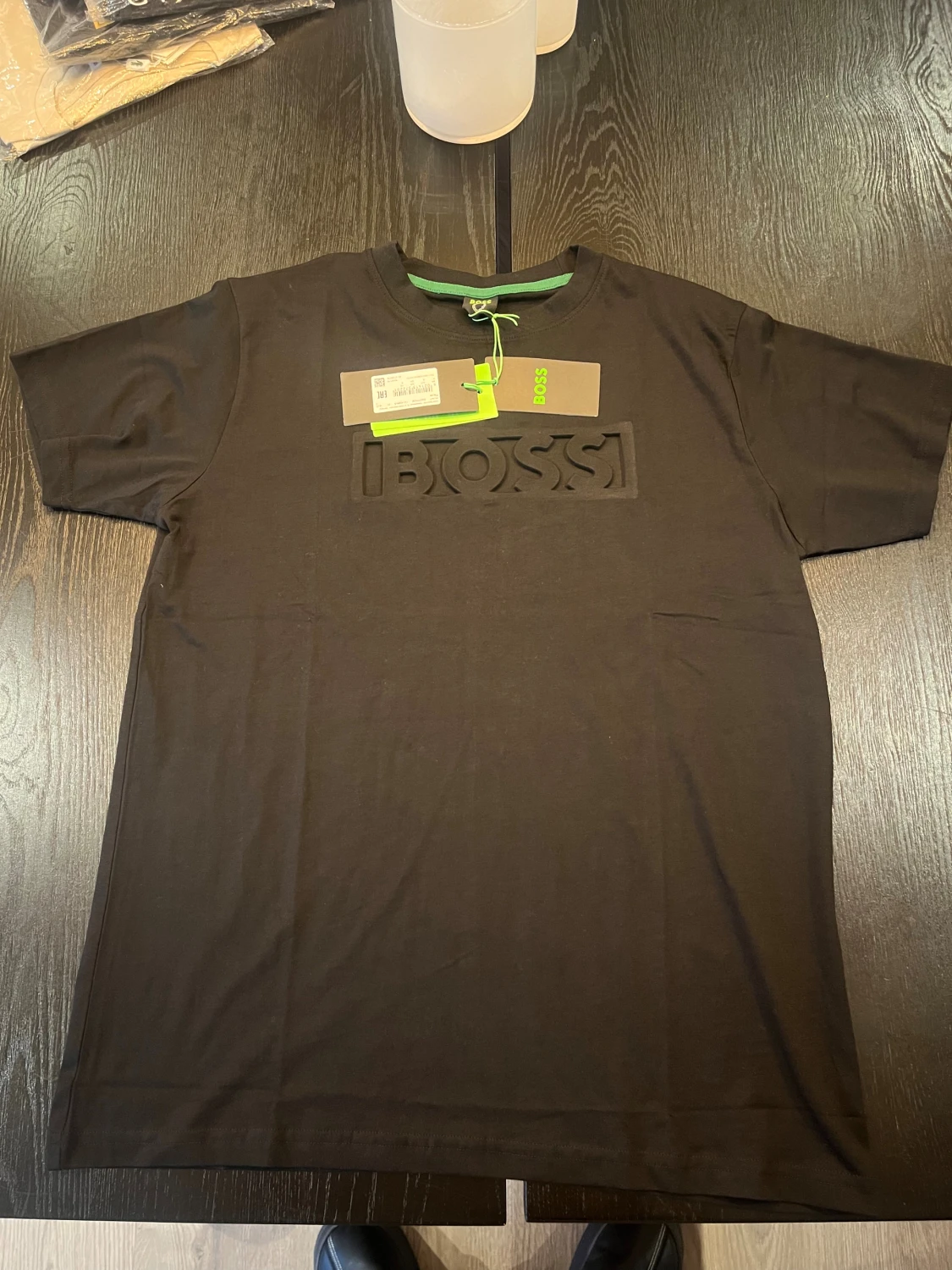 Svart BOSS t-shirt med 3D-logga - 1