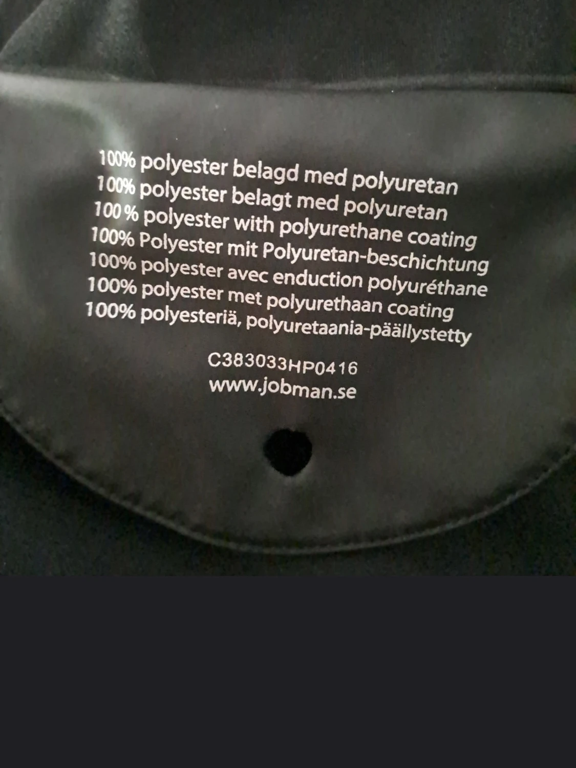 Svart regnjacka med huva från Jobman - 4