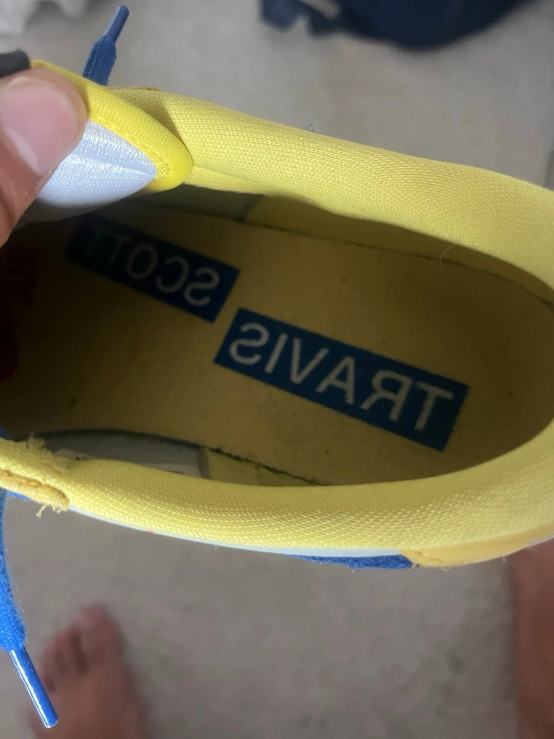 Nike Jordan 1 Travis Scott gul/blå - 1