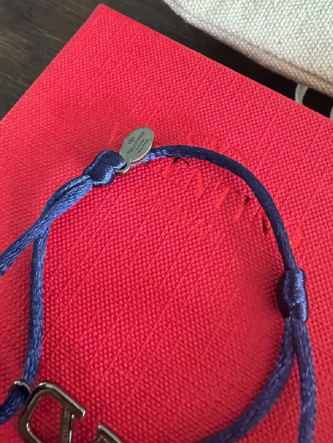 Valentino blå armband med logga - 3