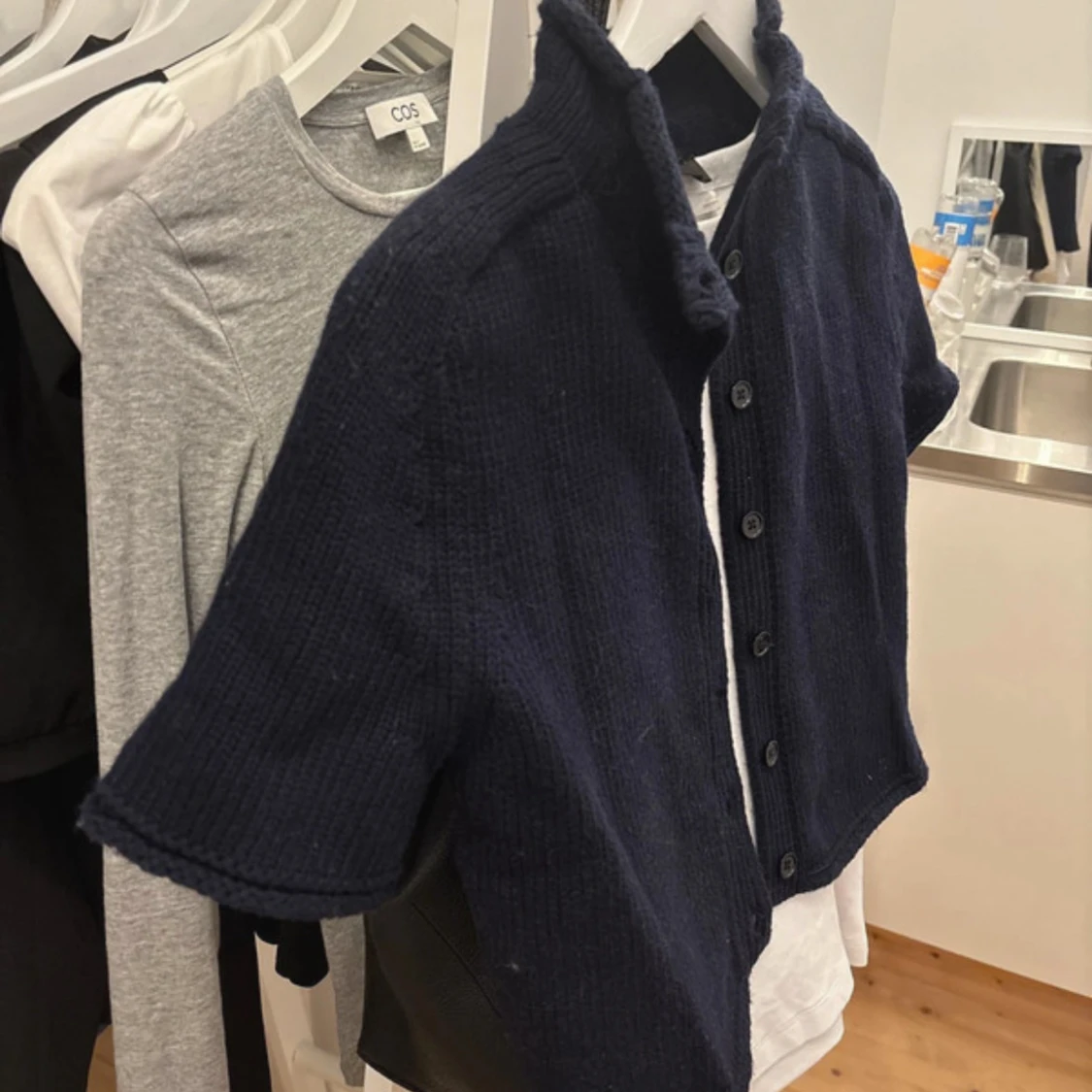 Mörkblå stickad kofta från Zara - 1