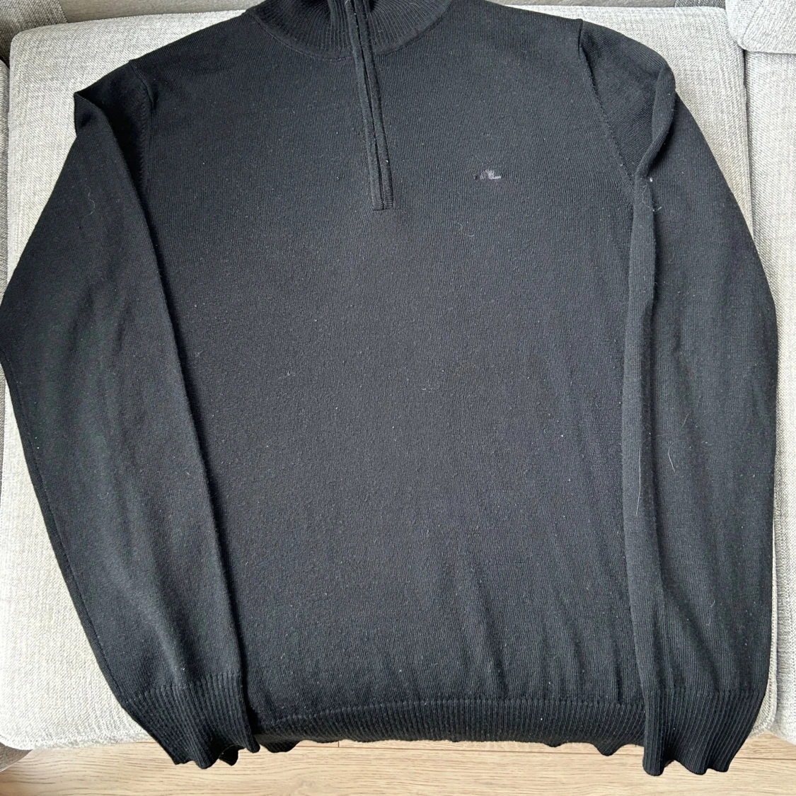 Svart half zip stickad tröja JLindeberg