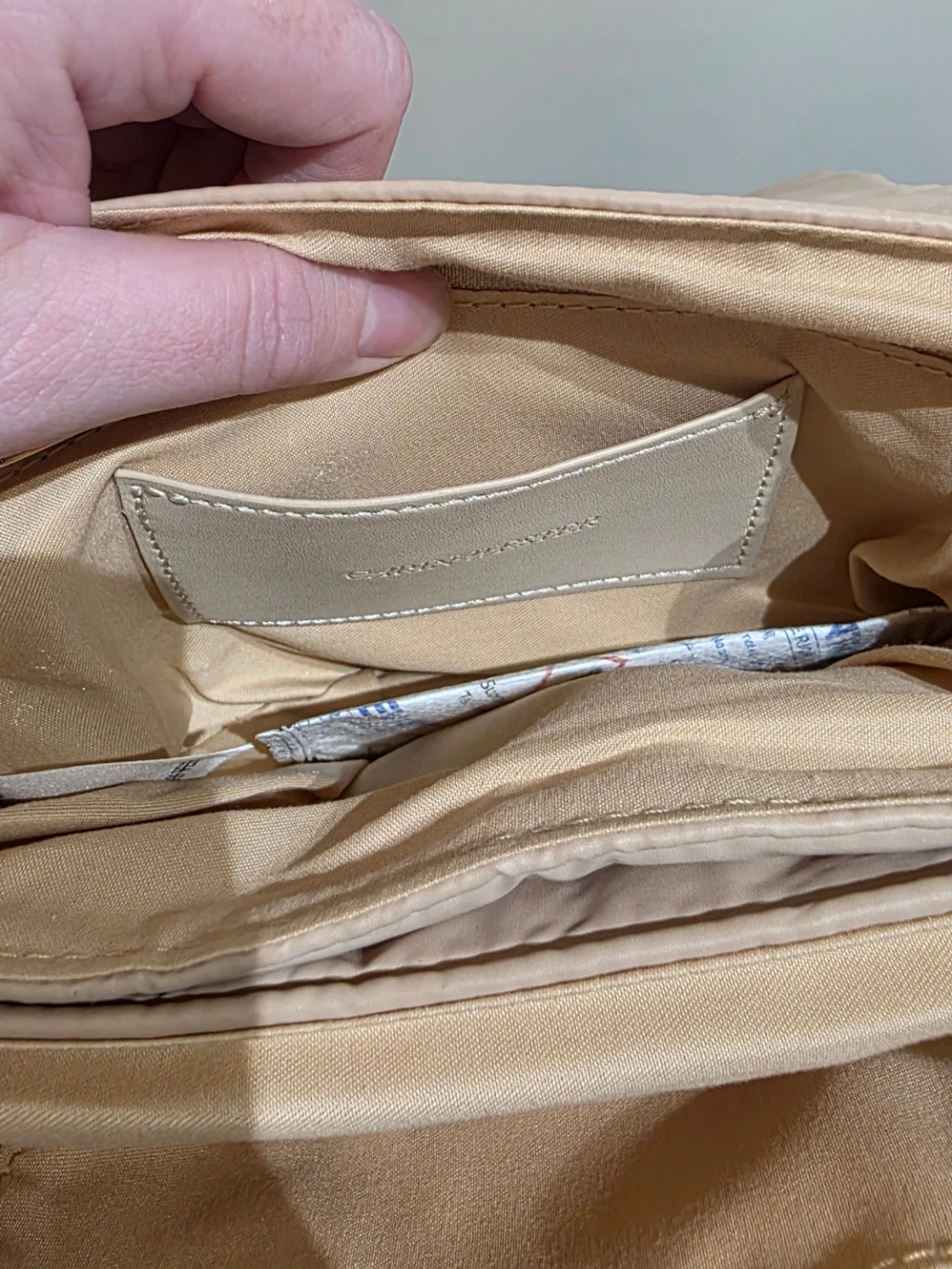 Beige quiltad axelväska Carin Wester - 4