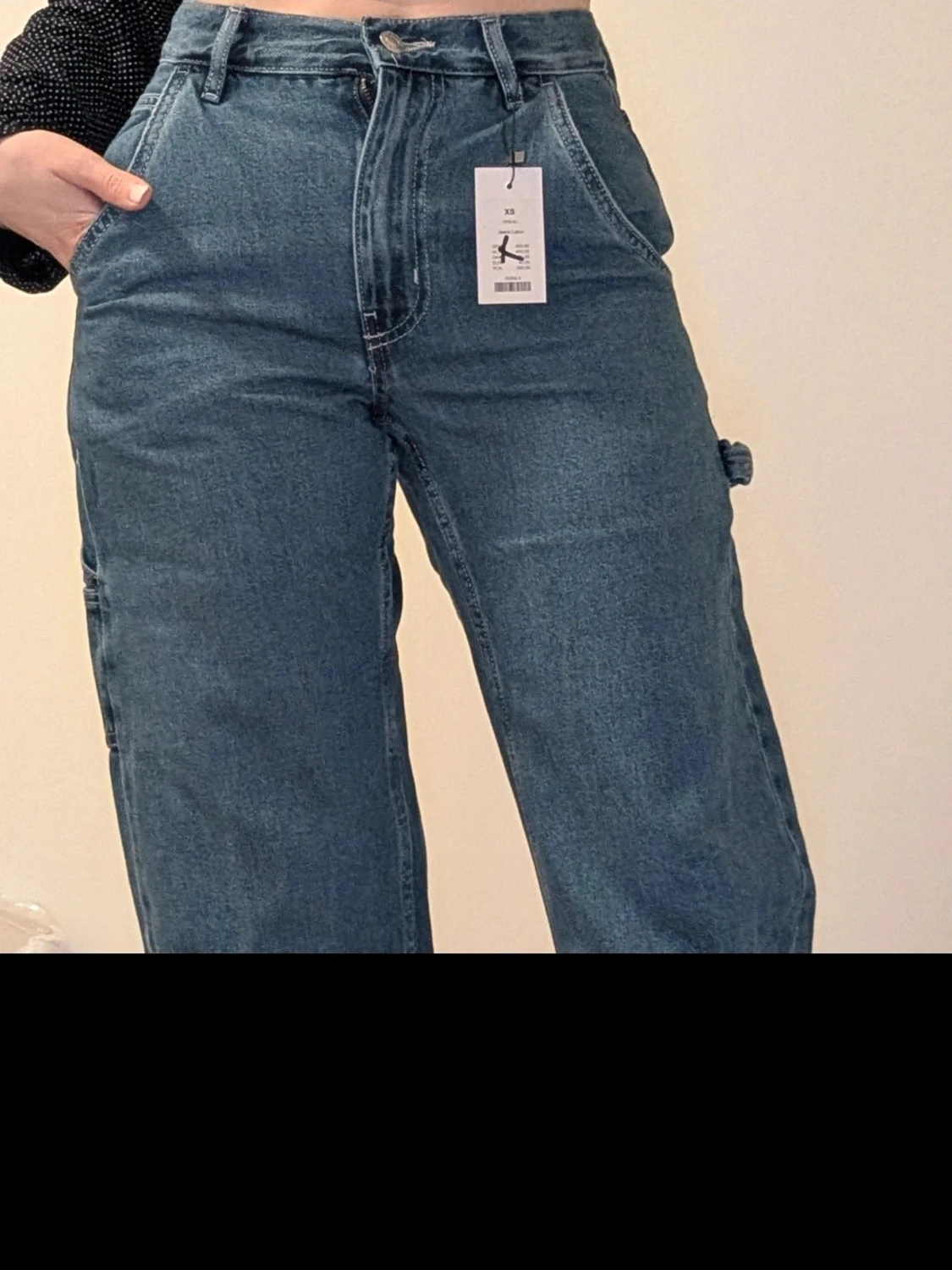 Blå wide jeans Labor XS