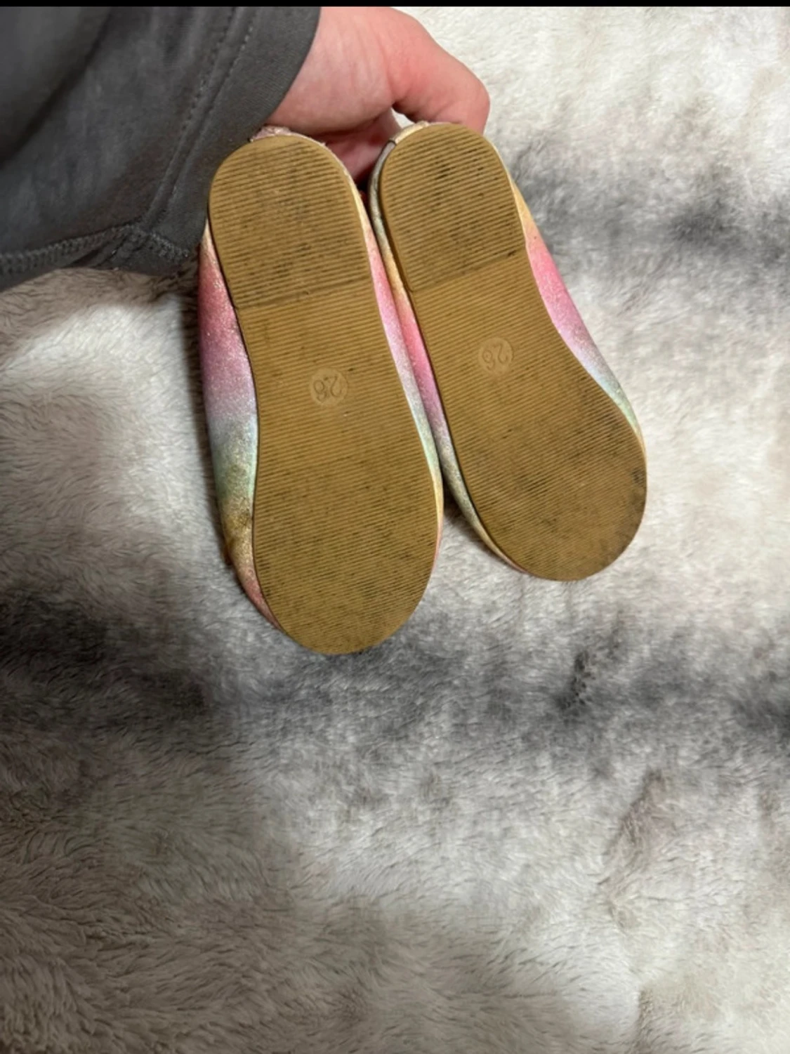 Färgglada ballerinaskor med enhörningsmotiv - 2