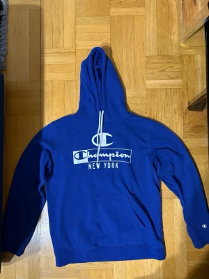 Blå hoodie  - En fin hoodie, ser forfarande bra ut, inget dåligt med det