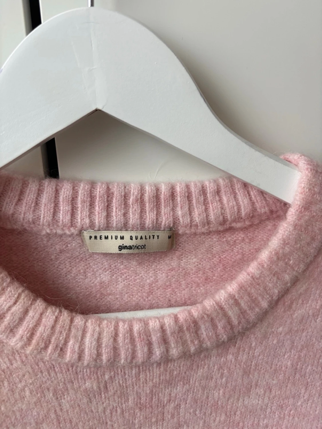 Ljusrosa oversized stickad tröja - 3