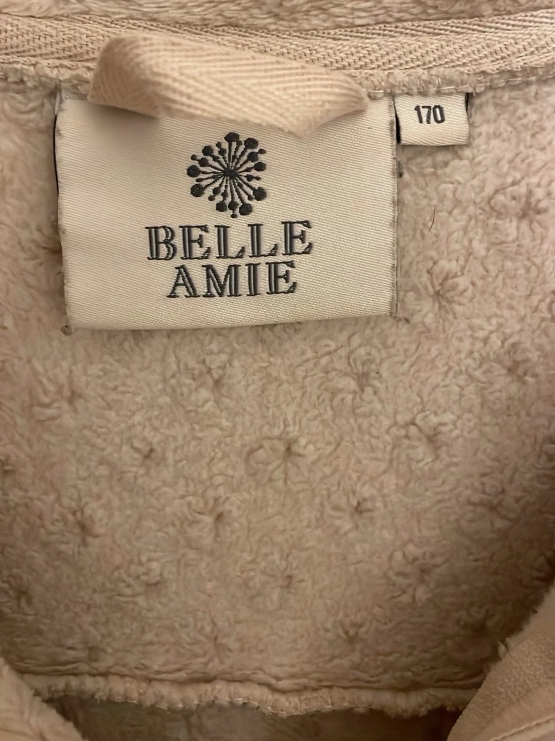 Beige teddyjacka med dragkedja - 2