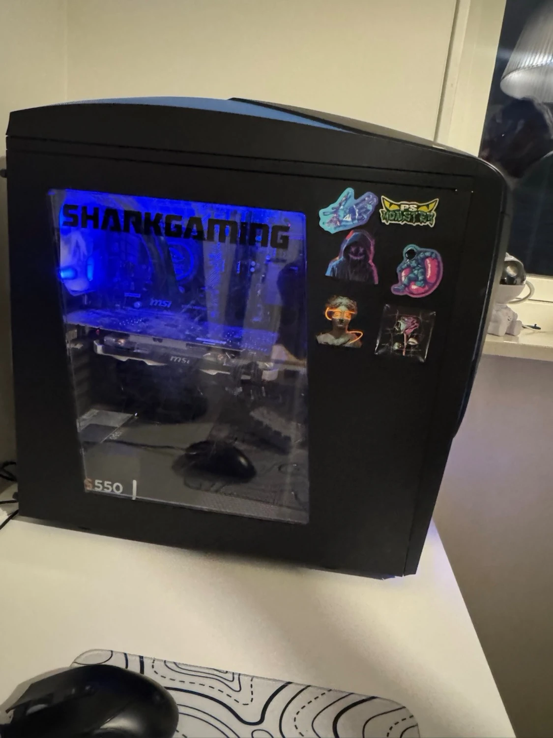 Sharkgaming stationär dator svart/blå