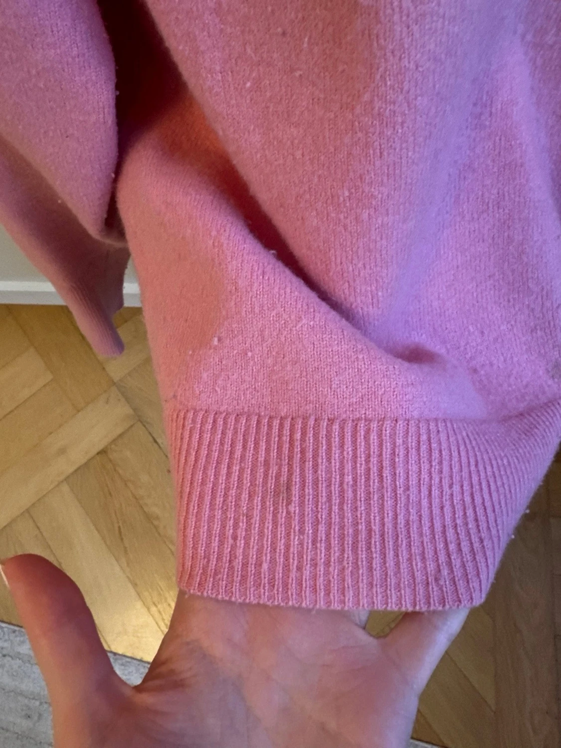 Rosa stickad tröja - 5