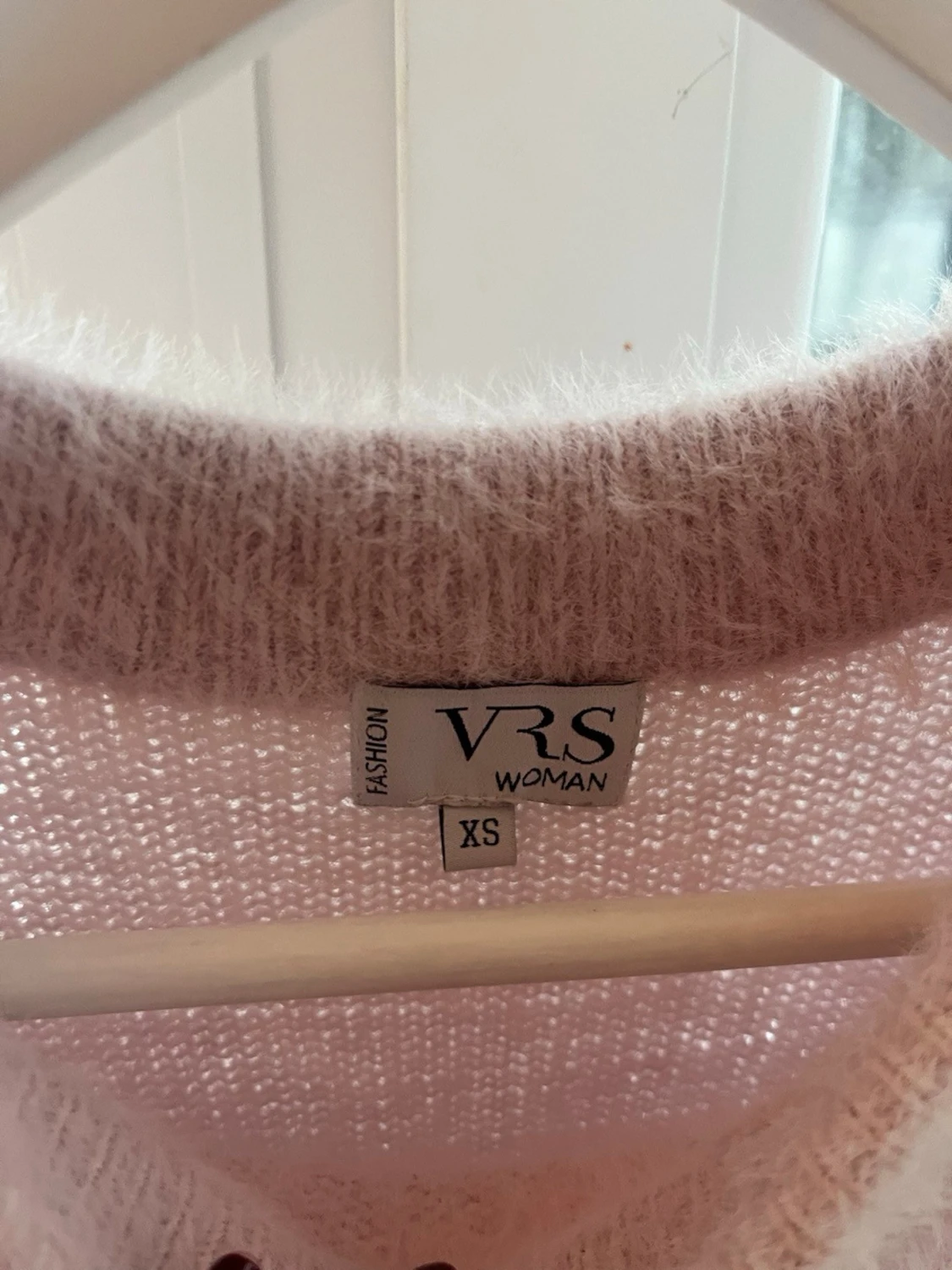 Ljusrosa fluffig tröja VRS Woman XS - 2