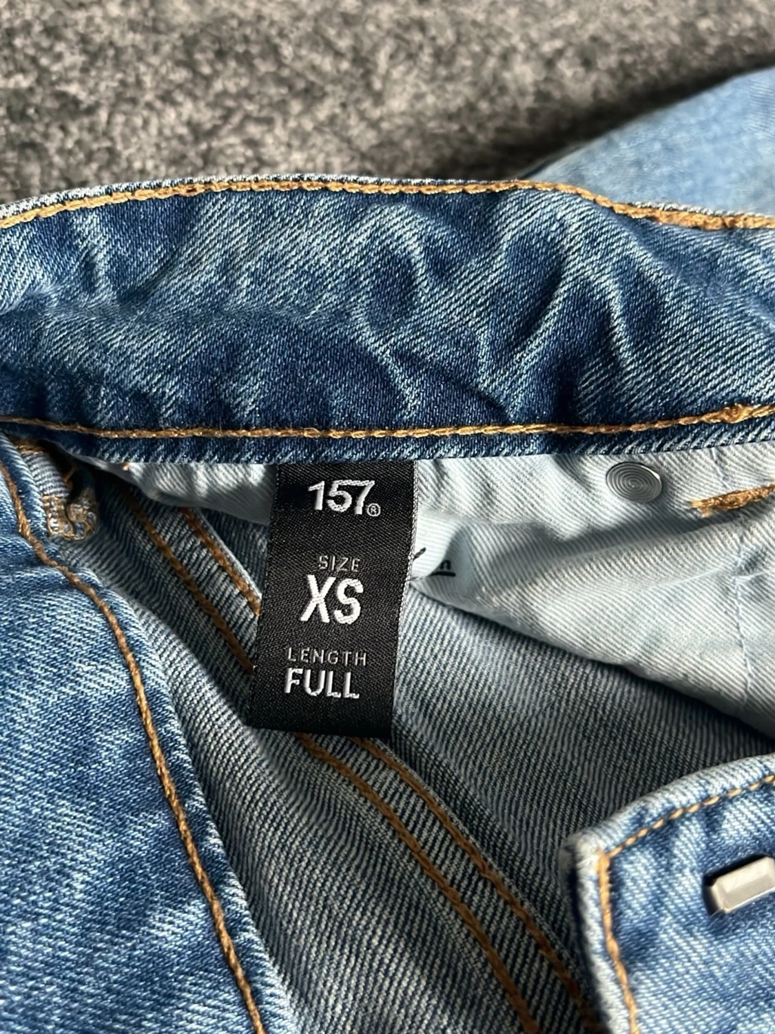 Blå bootcut jeans från 157, XS - 1