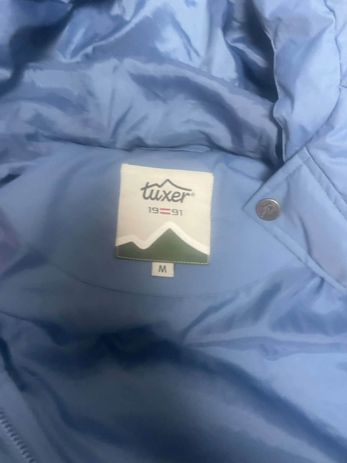 Blå dunjacka från Tuxer med huva - 2