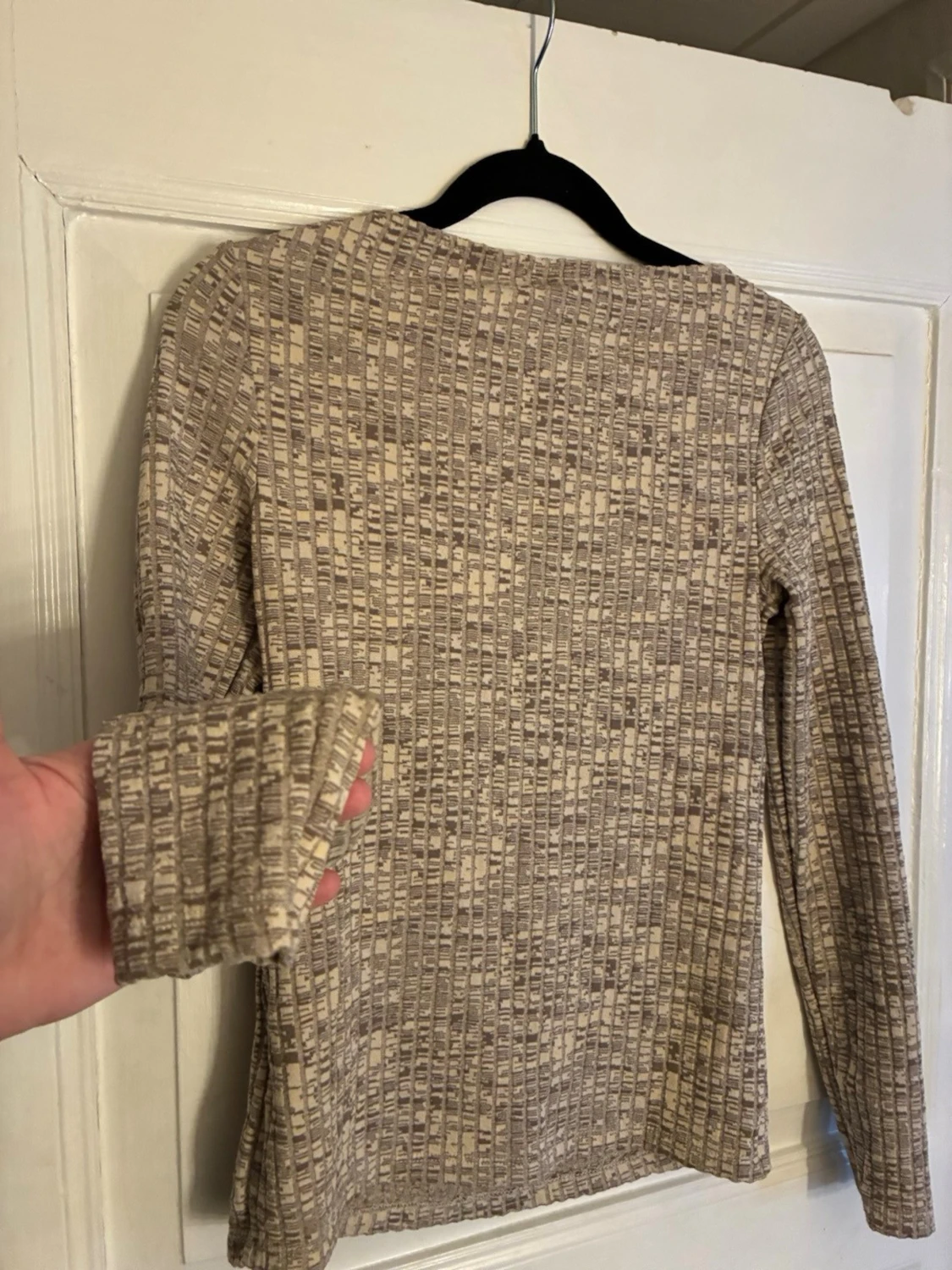 Beige mönstrad topp från H&M - 3