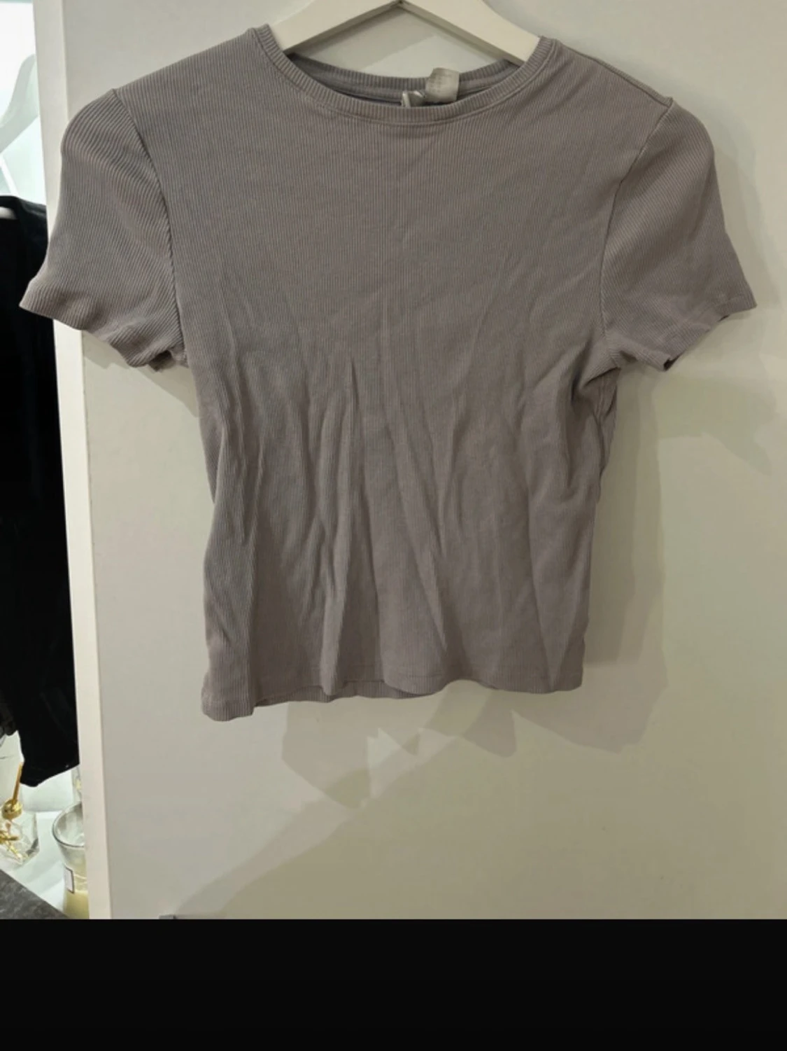 Grå ribbad croppad topp H&M Divided - 1