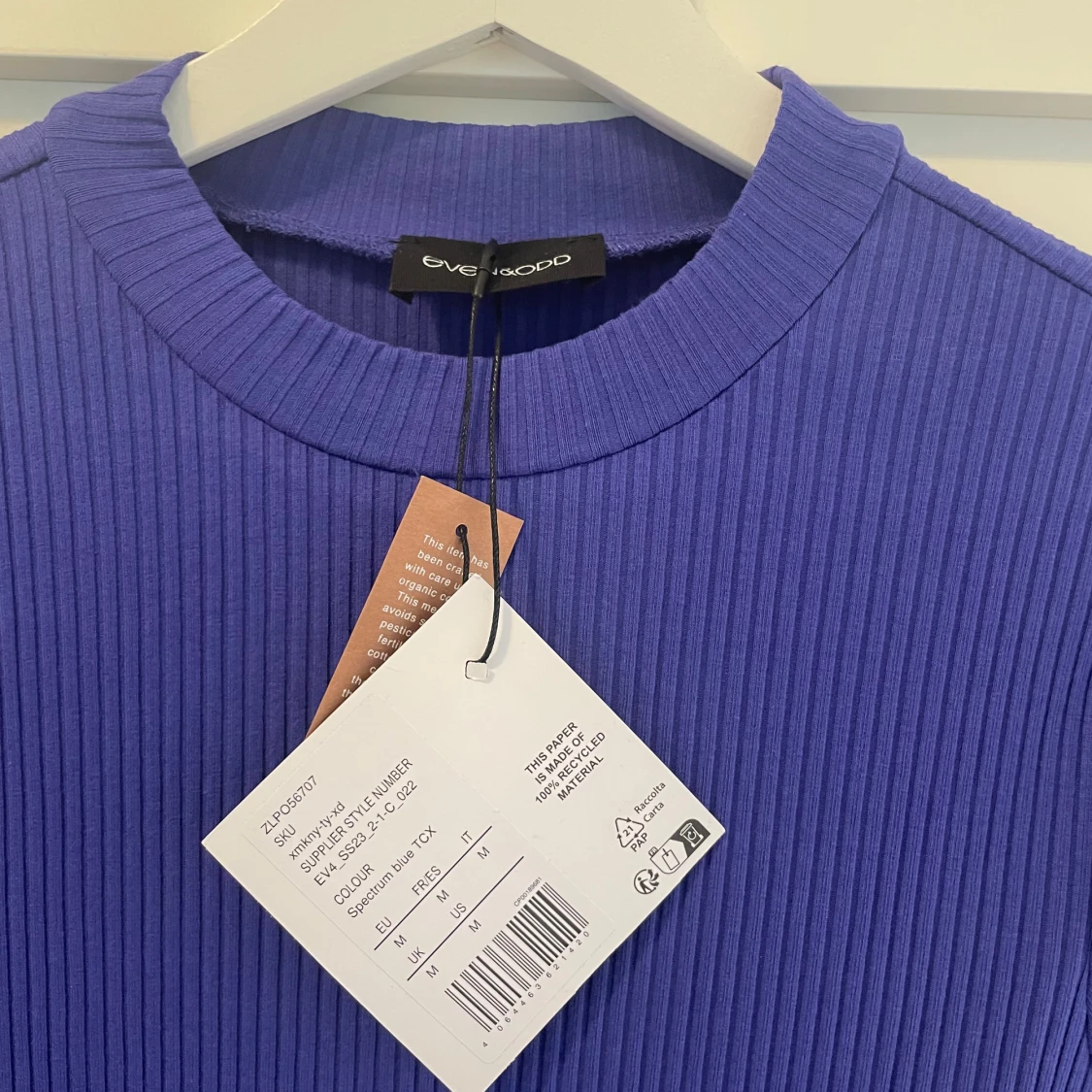 Blå ribbad långklänning från Even&Odd - 1