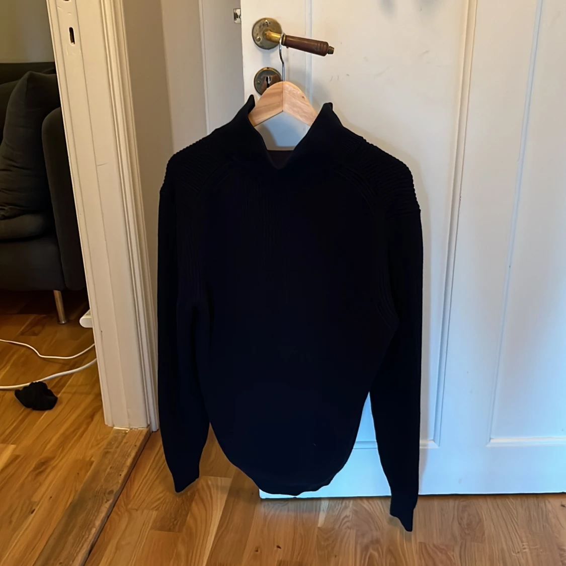 Mörk blå halfzip - 1