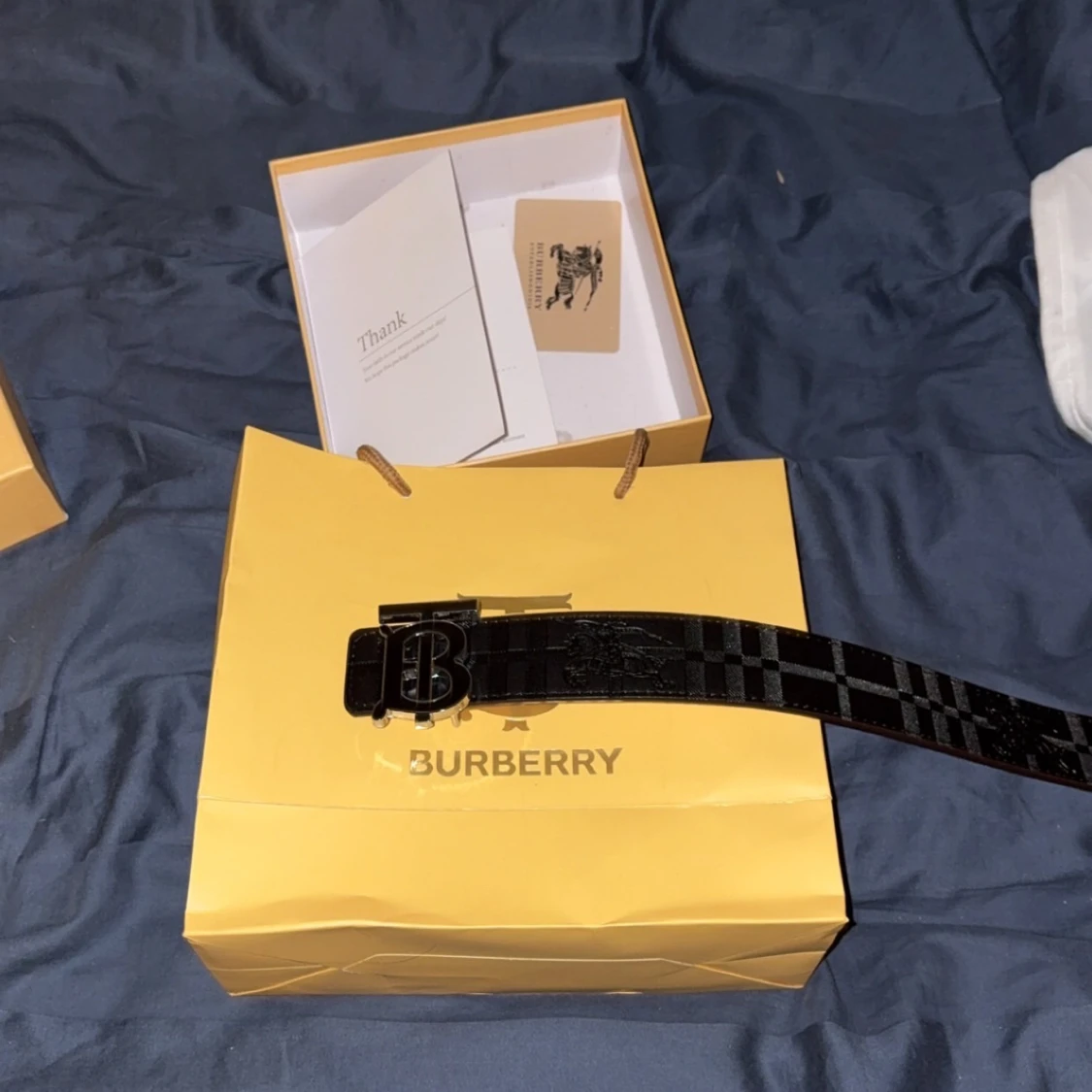 Burberry bälte med klassiskt rutmönster - 1