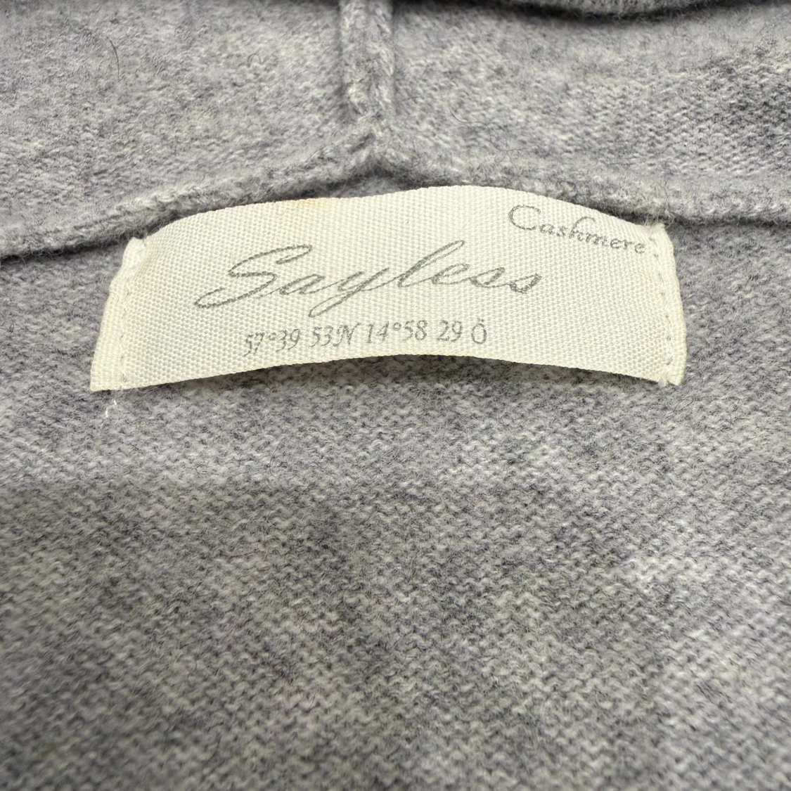 Grå kashmirhoodie - 1