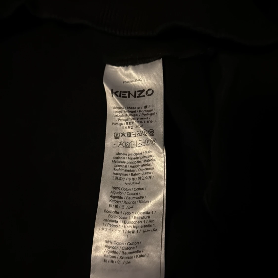 Svart Kenzo hoodie med tigerbrodyr - 2