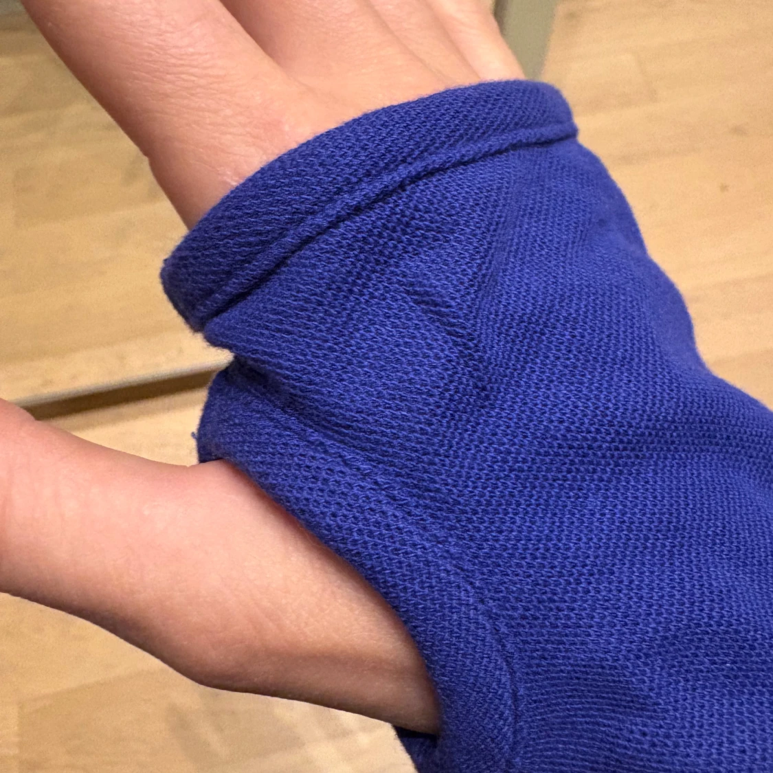 Blå croppad långärmad Gymshark-tröja - 4