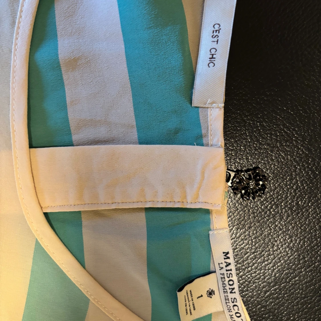 Randig silkesblus Maison Scotch - 2