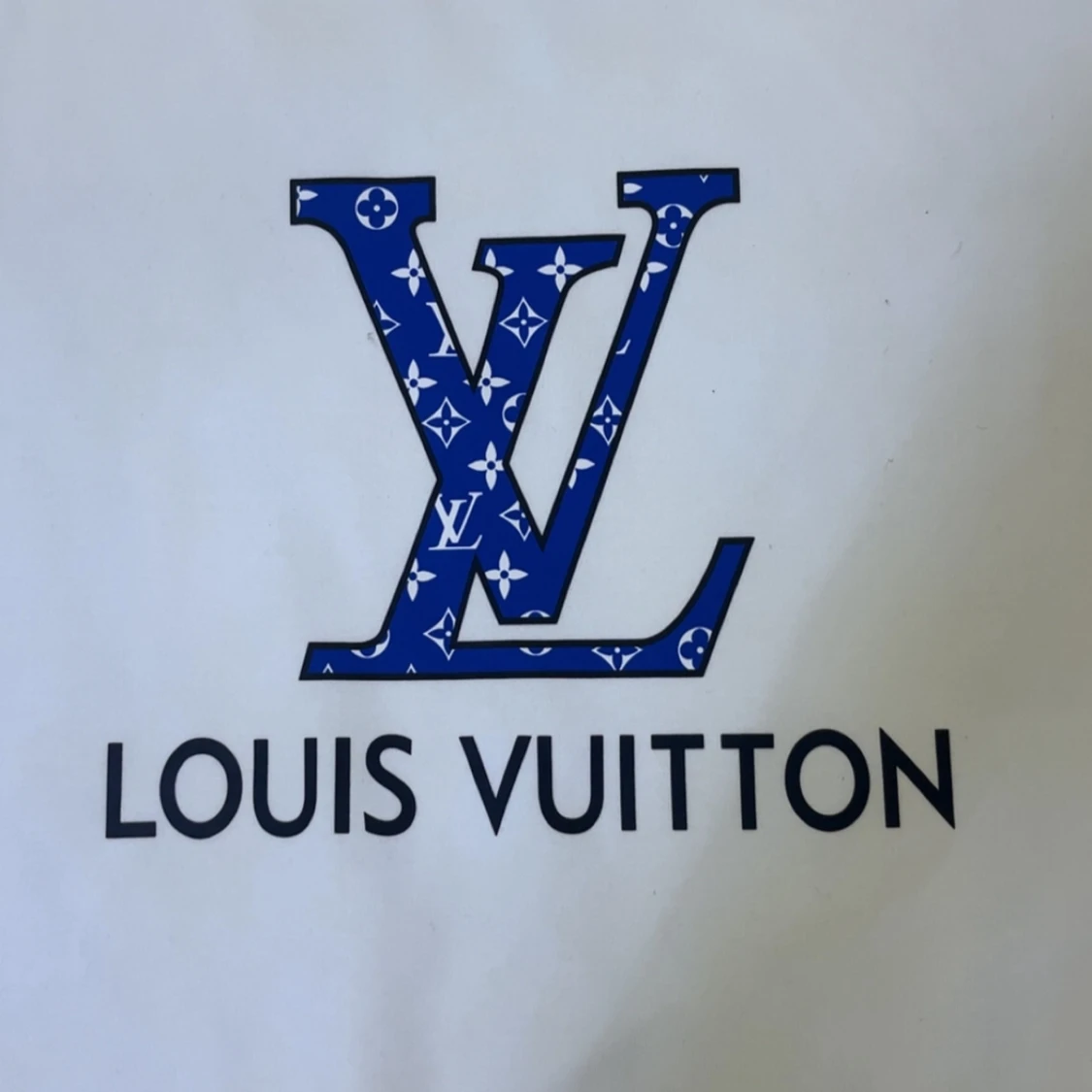 Vit Louis Vuitton sweatshirt med blå logga - 1