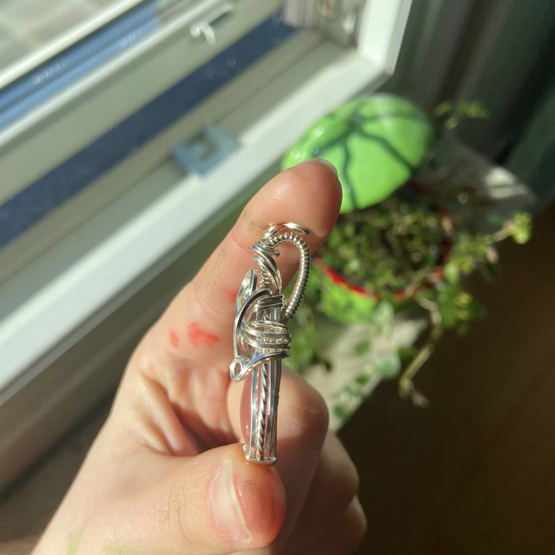 Silverberlock med rosenkvarts  - 4